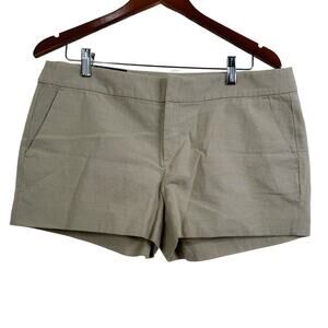 Banana Republic Petite Metallic Taupe Novelty 3" Shorts Size 12 NWT‎